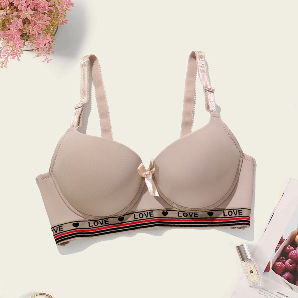 Parifairy Molded Cup Bra ลวด 5 ตะขอ Good Support Sport Bra ถ้วย C พิมพ์ชุดชั้นใน 34C 36C 38C 40C-981