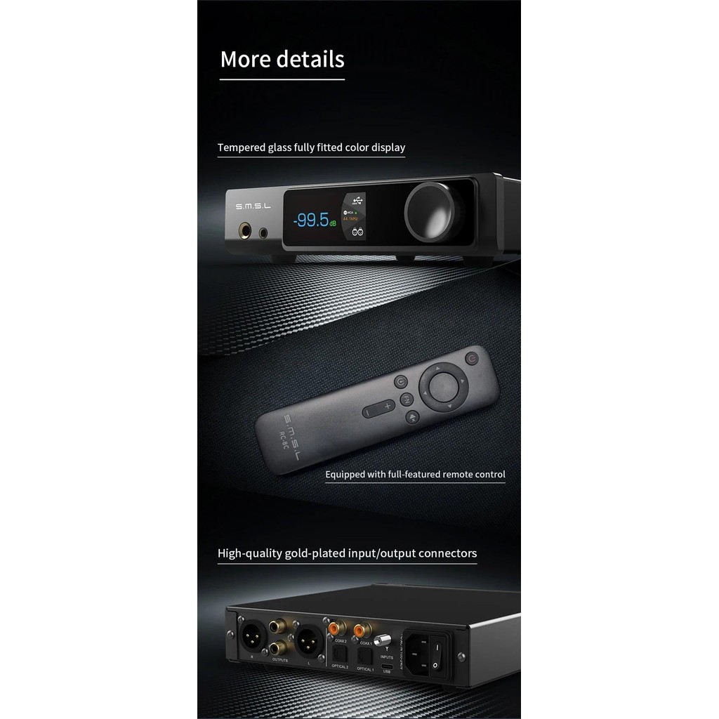 Smsl RAW-MDA1 MQA ถอดรหัสเต็มรูปแบบเสียงความละเอียดสูง Dual ESS9039Q2M DAC 6* OPA1612A บลูทูธ 5.1 LDAC