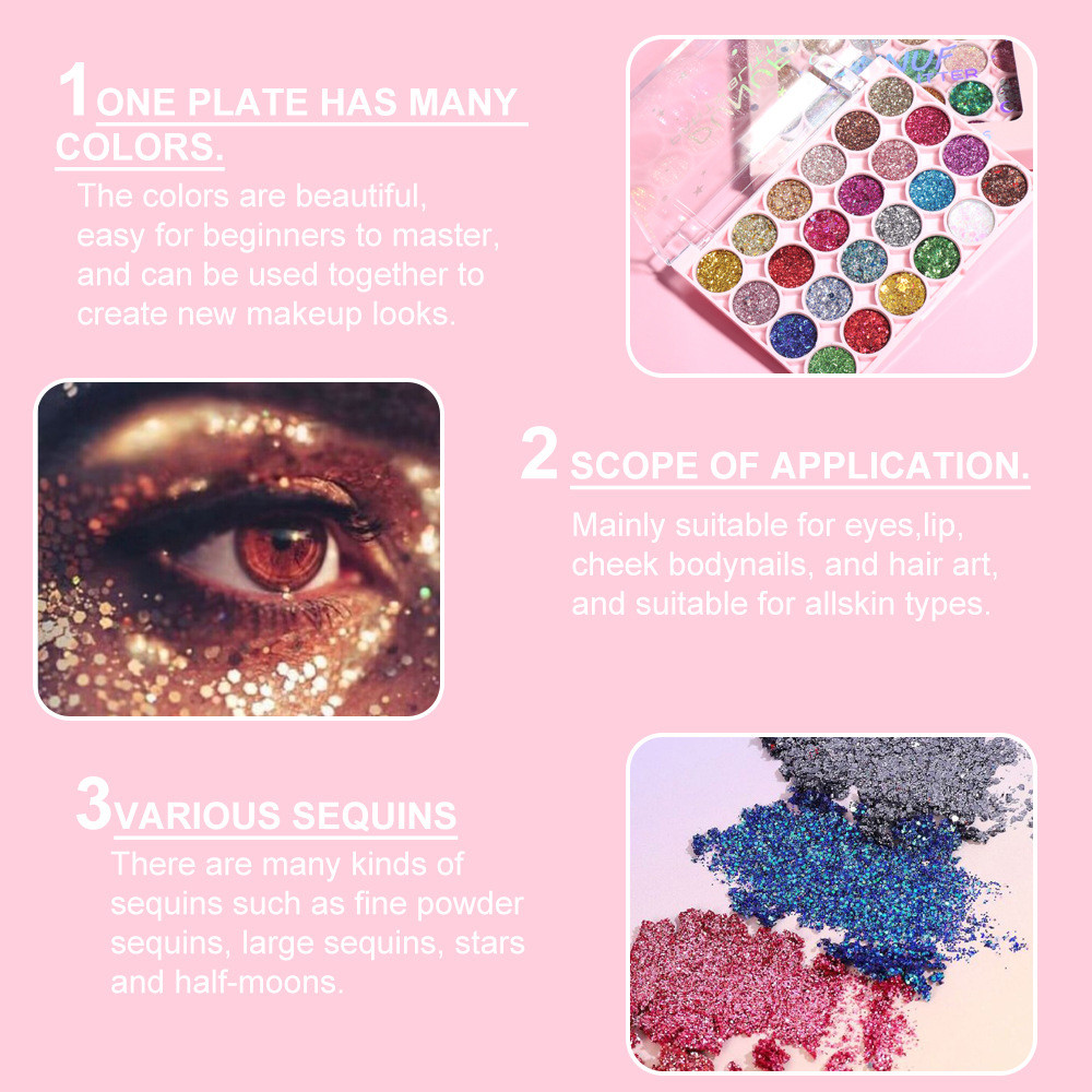 Dunuf 24 สี Party Glitter Palette เจล Texture Face Body เลื่อมเจล Liquid Metallic Eye Shadow High Gloss Multi-purpose Art แต่งหน้า ราคา ถูกที่สุด ดีลบีเคเค แกลเลอรีภาพที่ 6