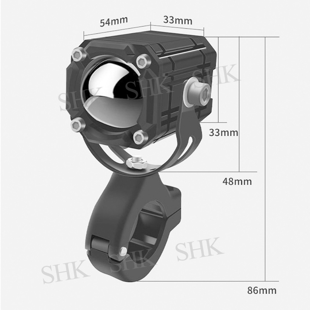 สปอร์ตไลท์ led ไฟหน้า ไฟติดรถ ไฟสปอร์ตไลท์มอเตอร์ไซค์ 100W 4 โหมด ไลท์ไฟตัดหมอก สปอตไลท์แอลอีดีมอเตอร์ไซค์มินิ ราคา ถูกที่สุด ดีลบีเคเค แกลเลอรีภาพที่ 9