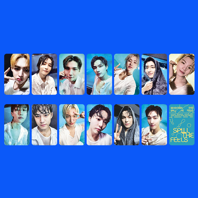 9-13 ชิ้น SEVENTEEN Lomo การ์ด SPILL THE FEELS Photocards S.Coups JEONGHAN HOSHI WONWOO WOOZI DK MINGYU The8 Dino SEUNGKWAN JOSHUA JUN VERNON โปสการ์ดลดราคา JYNON