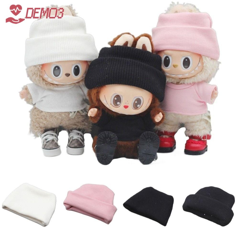 [DEMO3] 17 ซม. Labubu หมวก, 17 ซม. Labubu ตุ๊กตาหมวกชาวประมง, แฟชั่น Miniature Handmade เปลี่ยน Mini T-ตุ๊กตาผ้าฝ้ายสั้น