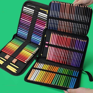 36/48/72/120 หลุมปากกาผ้าม่านสีดําพับกรณีดินสอสีปากกาใส่เครื…