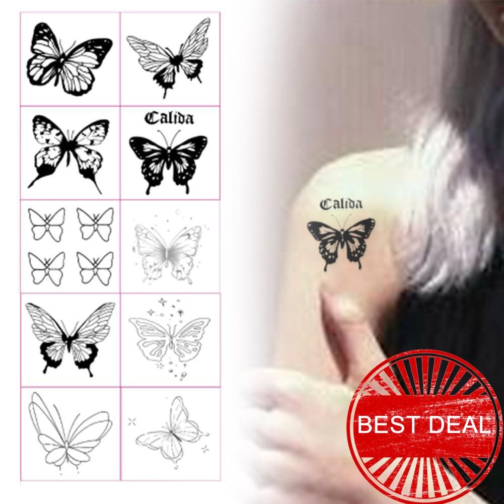 สติ๊กเกอร์รอยสักผีเสื้อวิเศษปกติ 5 ซม. รอยสักผีเสื้อ C5l0