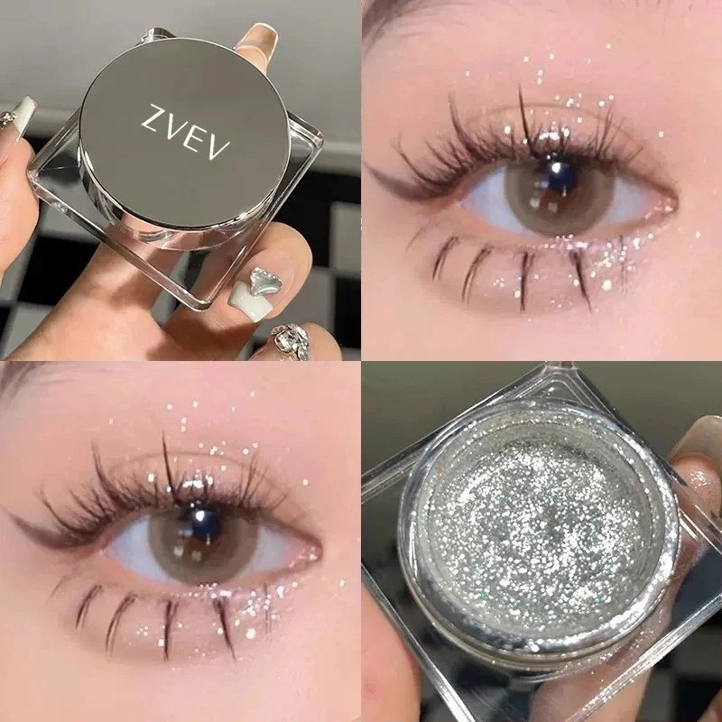 เจล Texture อายแชโดว์เมทัลลิค Palette Diamond Smoky Monochrome Glitter Body Highlighter Silver Liquid อายแชโดว์เงาแต่งหน้า
