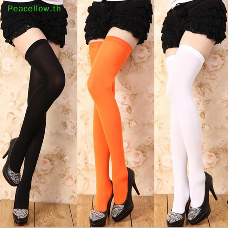 Peacellow แฟชั่นผู้หญิง Lady แน่น Stay Up ต้นขาสูงถุงน่อง Multicolor Pantyhose ของขวัญ TH