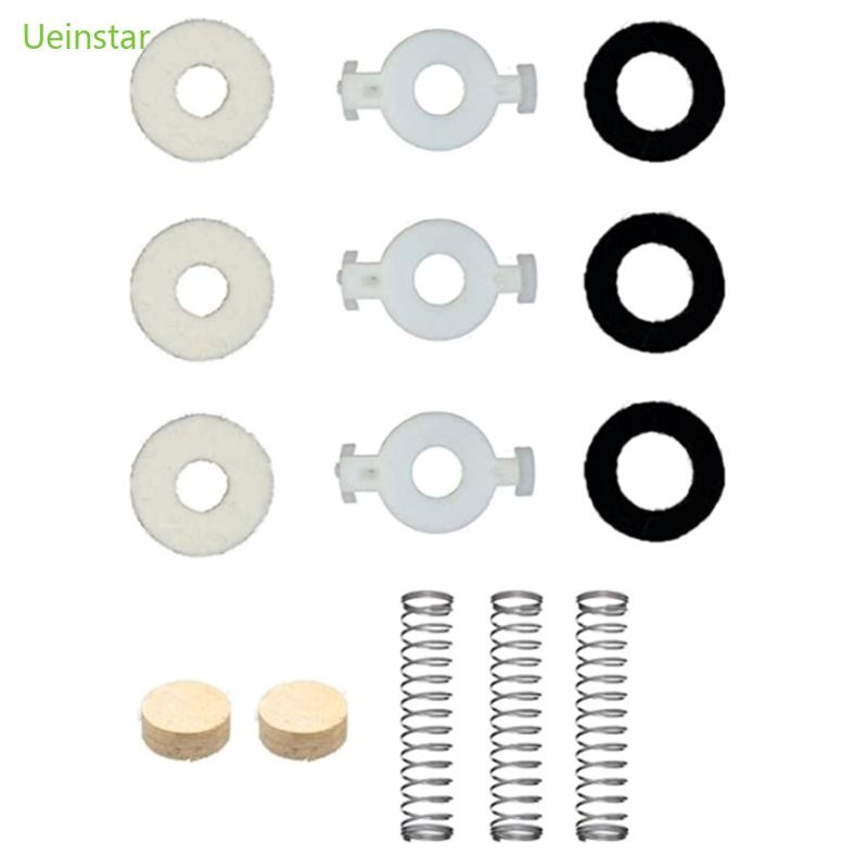 Uein ชุดซ่อมทรัมเป็ตส่วนเครื่องมือทรัมเป็ตรวมทั้งวาล์วทรัมเป็ตคู่มือสักหลาดเครื่องซักผ้า
