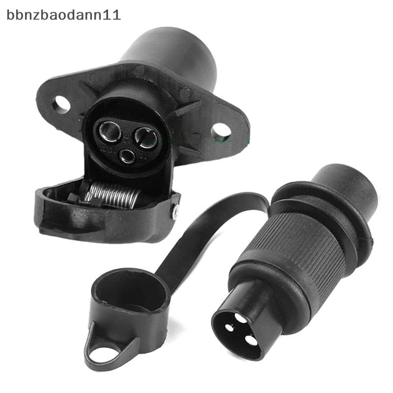 [BBNZDD] 12v 3Pin Socket Trailer Adapter สายไฟ Socket Connector สําหรับรถบรรทุกรถแทรกเตอร์ BVAH