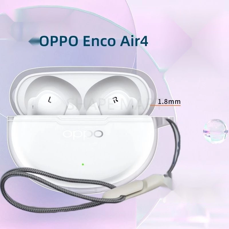เหมาะสําหรับ OPPO Enco Air4 โปร่งใสหูฟังป้องกันกรณีบลูทูธหูฟังกันกระแทกกรณี