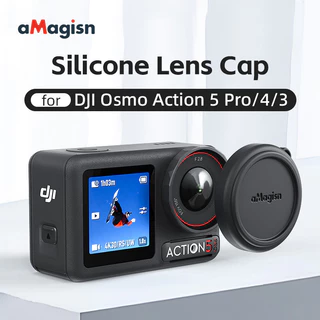 Amagisn สําหรับ DJI Osmo Action 5 Pro ฝาครอบเลนส์ซิลิโคนอุปกรณ์เสริมฝาครอบป้องกันเลนส์