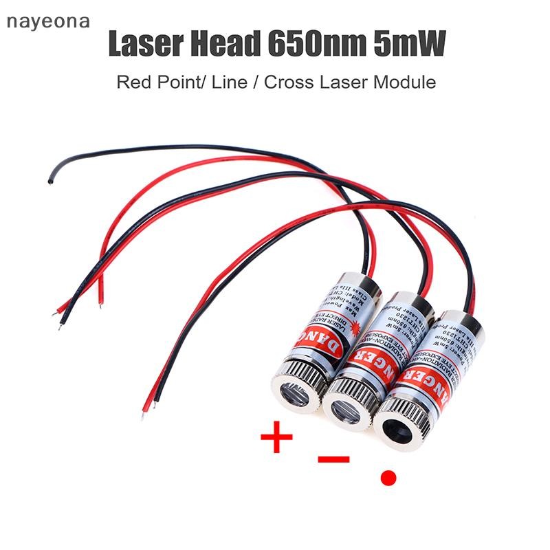 [NAY] 650nm 5mW Red Point/Line/Cross Laser Module Laser Head Laser Tube 3v-5v Dotted Laser Head ใช้สําหรับตัวชี้เลเซอร์แสงสีแดง EON