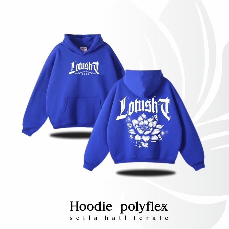 PSHT เสื้อฮู้ดสะท้อนแสง Lotusht 1922 Lotus Flower Motif วัสดุพรีเมี่ยม การออกแบบล่าสุด By Redbil Off