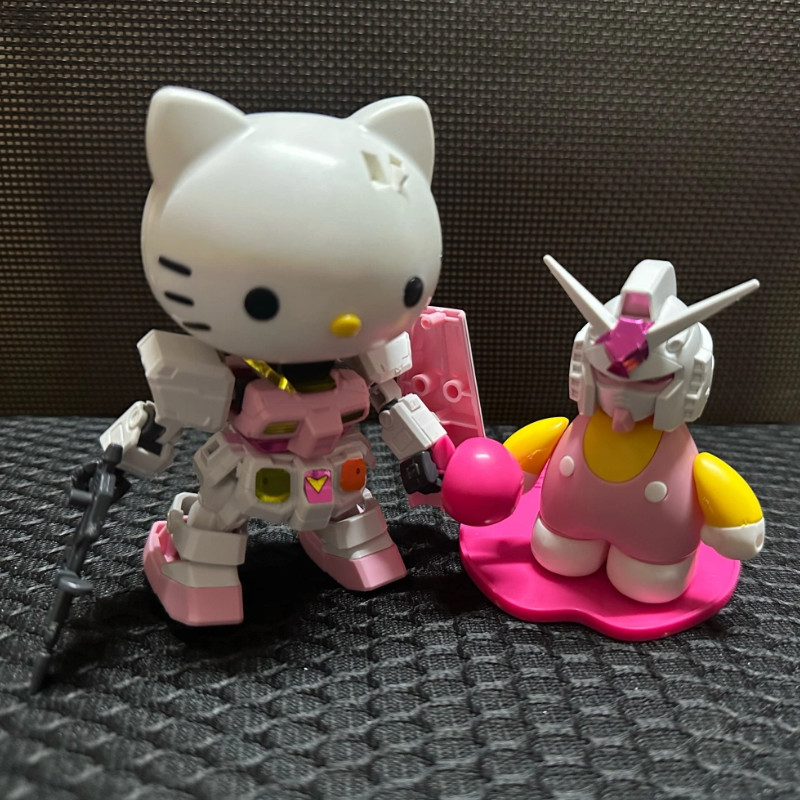 สินค้าใหม่ High SD EX Hello Kitty Cat Linkage Kitty Yuanzu Gundam Assembly Model Toy