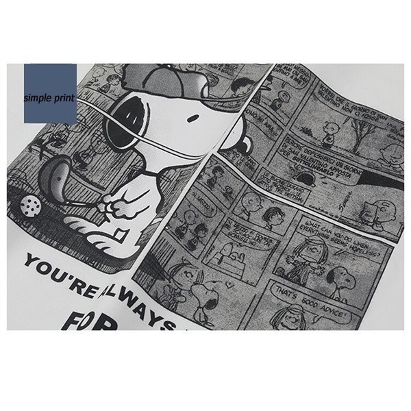 เสื้อยืดแขนสั้นลําลอง พิมพ์ลายสนูปปี้ แฟชั่นคู่รัก ราคา ถูกที่สุด ดีลบีเคเค แกลเลอรีภาพที่ 3