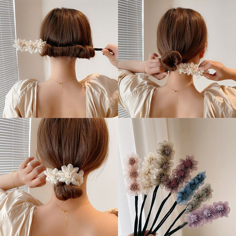 Dpua สไตล์ใหม่ผม Coiler หญิงดอกไม้หัวถักผม Coil Handy เครื่องมือเกาหลี Headdress เครื่องประดับผม