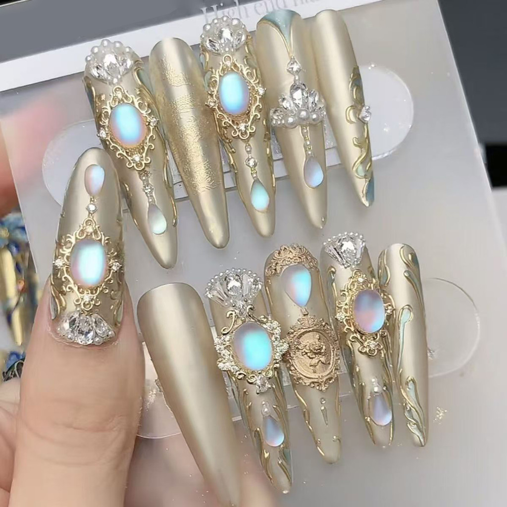 Nail Art Nail Decorative Nail Sticker Blue Tear Zircon Palace Gorgeous KOUDDAN - รูปที่ 6
