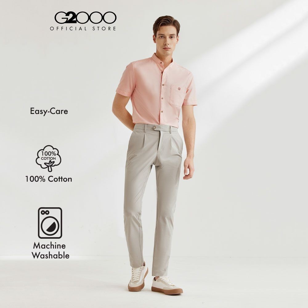 G2000 เสื้อเชิ้ตแขนสั้นลำลองสำหรับผู้ชาย ทรง Smart Fit รุ่น 4113003233 LIGHT ORANGE