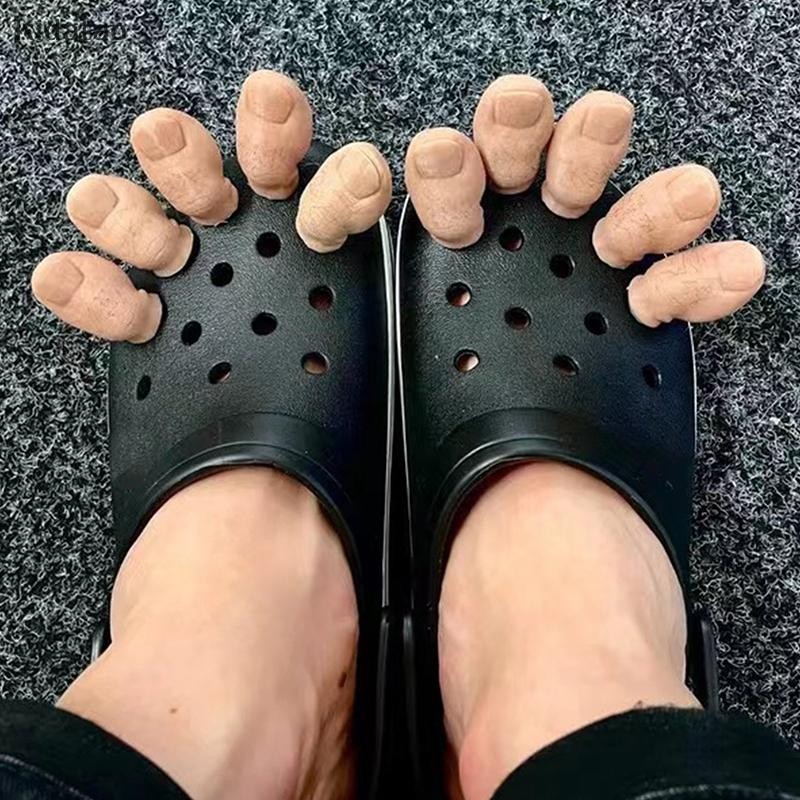 Kidatao Big Toe จระเข้แขวนรองเท้าตกแต่งตลก Crocs ตกแต่งรองเท้าสร้างสรรค์ตกแต่งใหม่