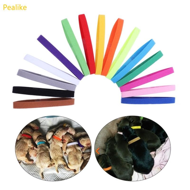 Pealike Puppy Helping Collars15 สีสัตว์เลี้ยงขนาดเล็ก ID ปลอกคอนุ่มปรับ ID สําหรับทารกแรกเกิดสําหรับแมวลูกแมว Reusabl