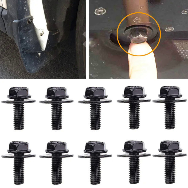 10x For Range Rover 2002-2012 Freelander 2 LR2 Engine Undertray M6 Bolts Screws Splash Shield Guard 