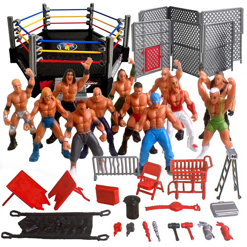 Mini WWE Wrestler Ring Character Scene Cosplay Action Figure Model Set Gladiator Wrestling Doll Children's Toys