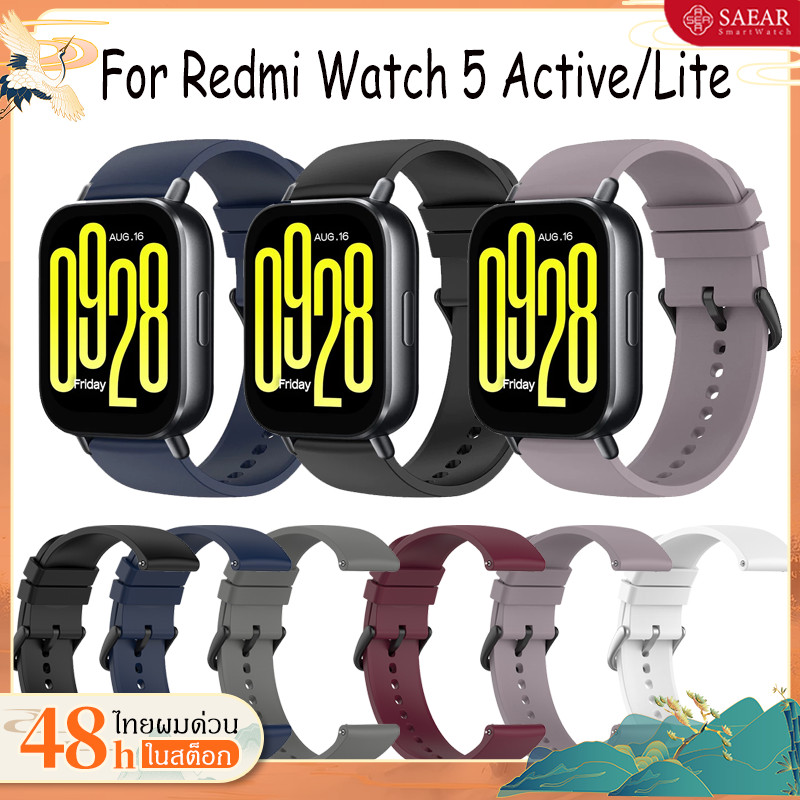 สาย Redmi Watch 5 Active สายนาฬิกาซิลิโคนสำหรับเล่นกีฬา Xiaomi Redmi Watch5 Lite 22MM