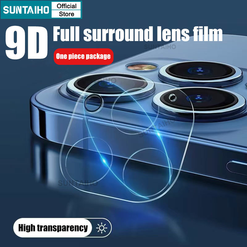 Suntaiho คุณภาพสูง 9D กระจกนิรภัยเลนส์โปร่งใสสําหรับ IPhone 16 15 14 13 12 11 Pro Max