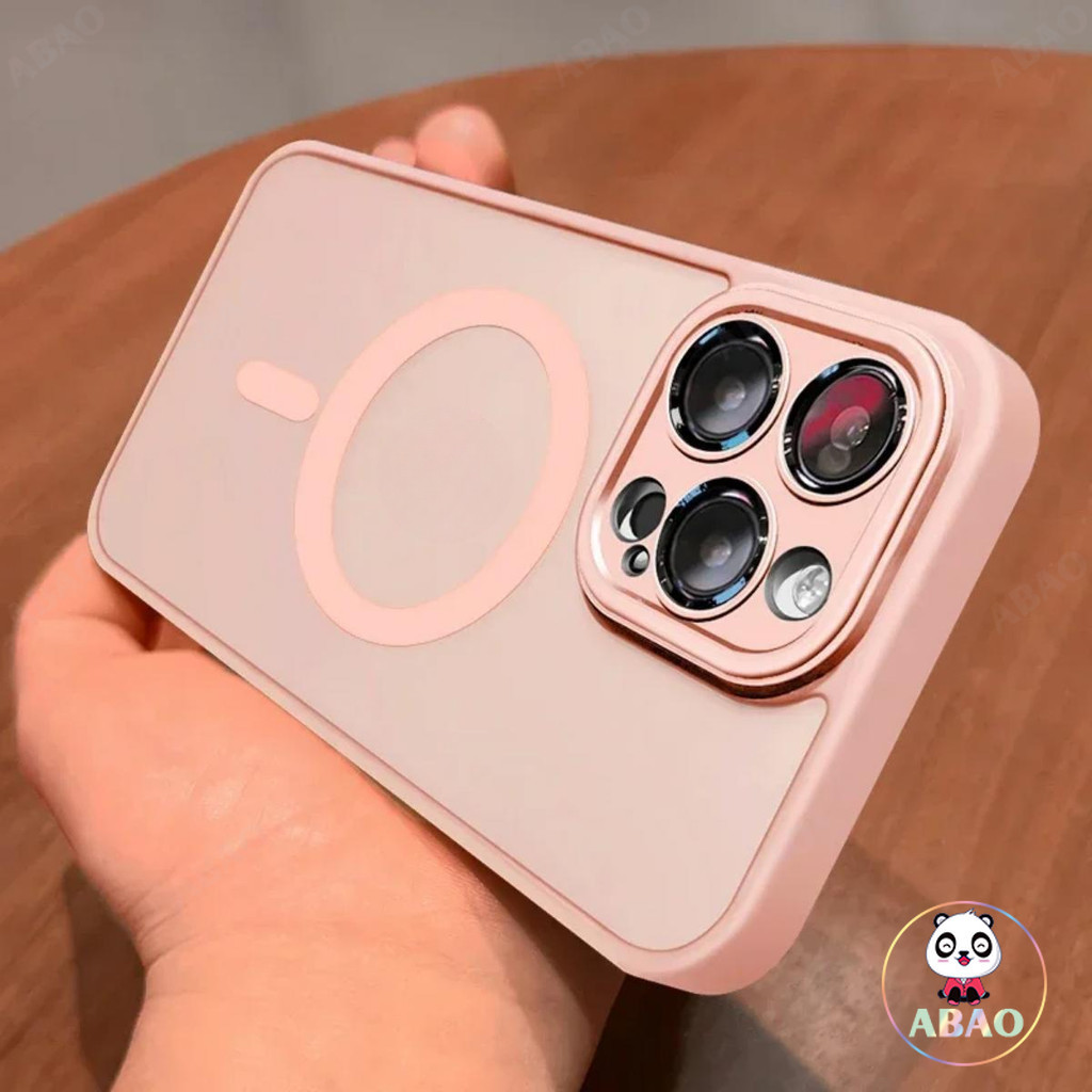ABao แม่เหล็กหรูหรา Matte โปร่งแสงเกราะกันกระแทกสําหรับ iPhone 16 15 14 13 12 11 Pro Max สําหรับ Magnetic Wireless Charger Case Cover ราคา ถูกที่สุด ดีลบีเคเค แกลเลอรีภาพที่ 7
