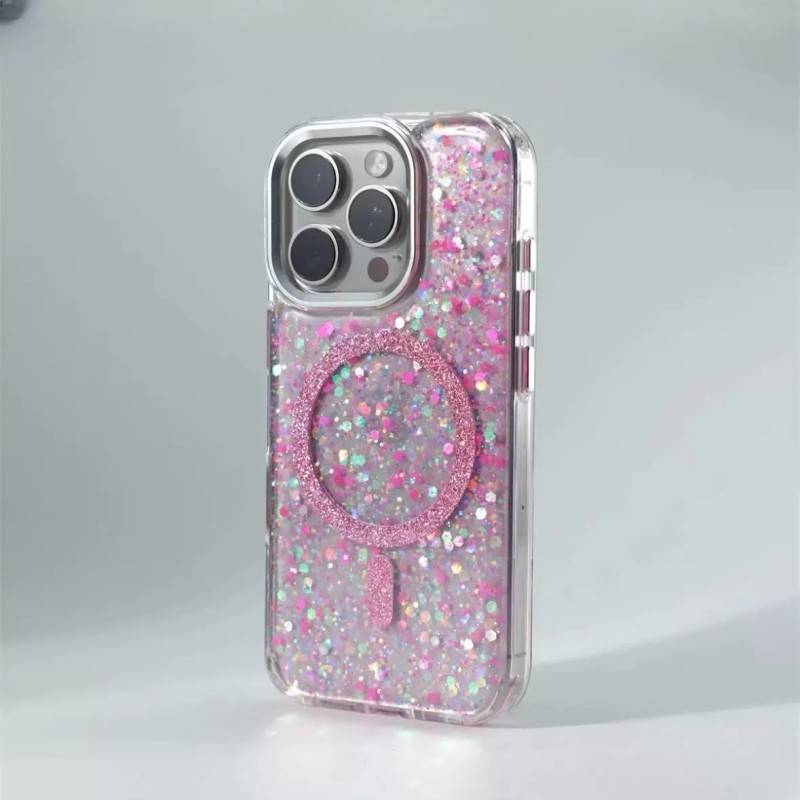 เคสโทรศัพท์กากเพชรพรีเมี่ยม/ถุงลมนิรภัยสี่มุมป้องกันการหล่น/รองรับไร้สายชาร์จเข้ากันได้กับเคส ไอโฟน 16 15 14 13 12 มือโปร สูงสุด