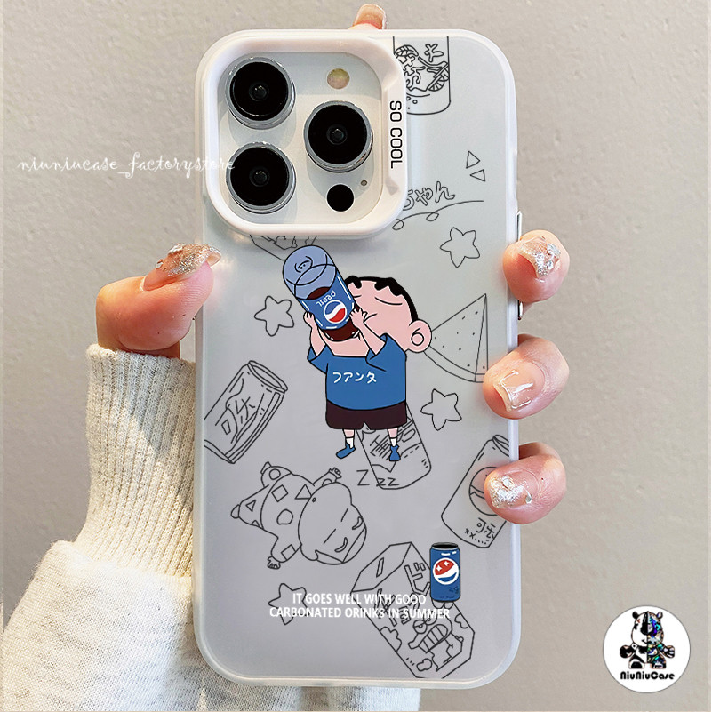 เคส ไอโฟน11 ชินชินดื่มโค้ก ลายการ์ตูน เคสโทรศัพท์ For iPhone 16 15 14 13 12 11 Pro Max XSMAX XS XR X 7P 8P เคสไอโฟนสวยๆ