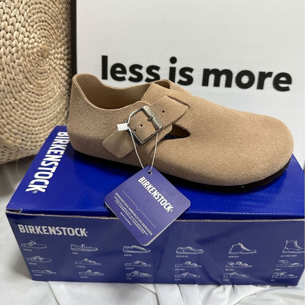 [กล่อง paperbag] birken รวมทุกอย่าง Cork soled cowhide ผู้ชายผู้หญิงรองเท้าแตะในสต็อก ur1y wvj4