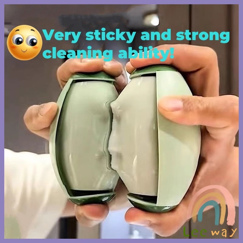 Leeway ลูกกลิ้งเก็บฝุ่นเสื้อผ้า แบบใช้ซ้ำได้ เหนียวสุดๆ แบบพกพา ลูกกลิ้งซิลิโคนเหนียวพิเศษ Sticky Roller