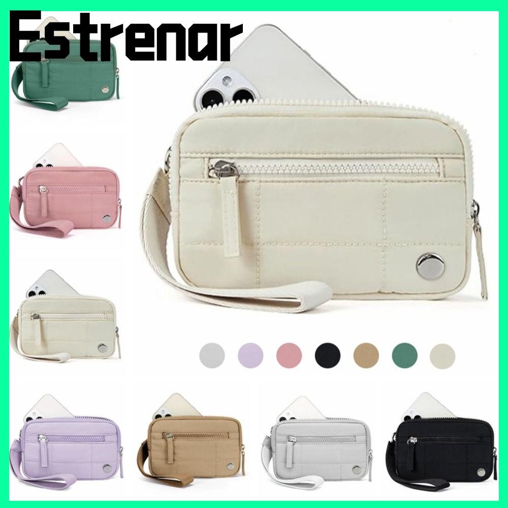 Estrenar Wristlet Wallets, Nylon with 3 Zipper Wrist Bag, Hot Waterproof Ultra-light Fluffy Handbag Travel