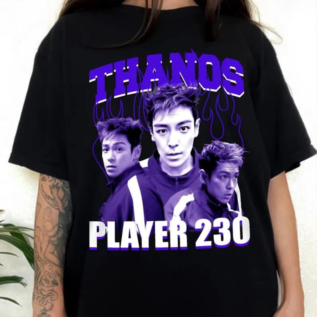 Squid Game 2 เสื้อยืดคลาสสิก Squid Player 230, Thanos 230 Squid, สไตล์วินเทจ Bootleg, เสื้อยืดลายเกม
