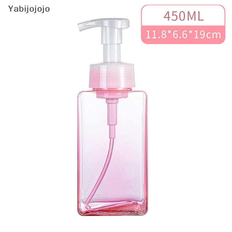 ยาบิโจโจโจ 250/450มล มูสทําความสะอาดผิวหน้าโฟมจ่ายขวดปั๊มพลาสติกมินิขวดเปล่ารีฟิลสําหรับการเดินทางทําความสะอาดเครื่องสําอางใ