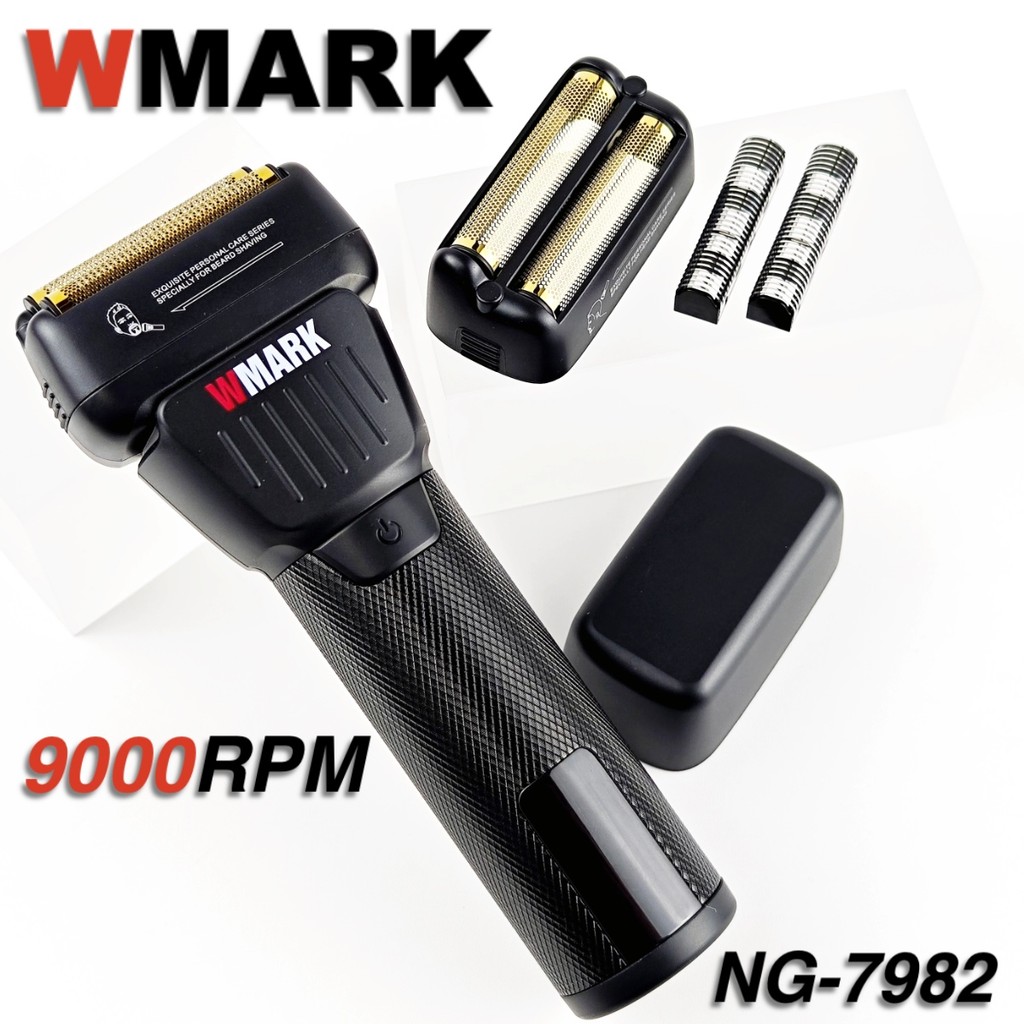 Wmark ใหม่ Professional Hair Trimmer NG-792 9000RPM LCD Digital Display Shaver ชุบไทเทเนียมใบมีดคู่ส