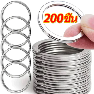 50/100/200 ชิ้นขัดเงาโลหะพวงกุญแจเปล่า / 25 มม.รอบแหวนกุญแจแบน / DIY Craft จี้อุปกรณ์เสริม