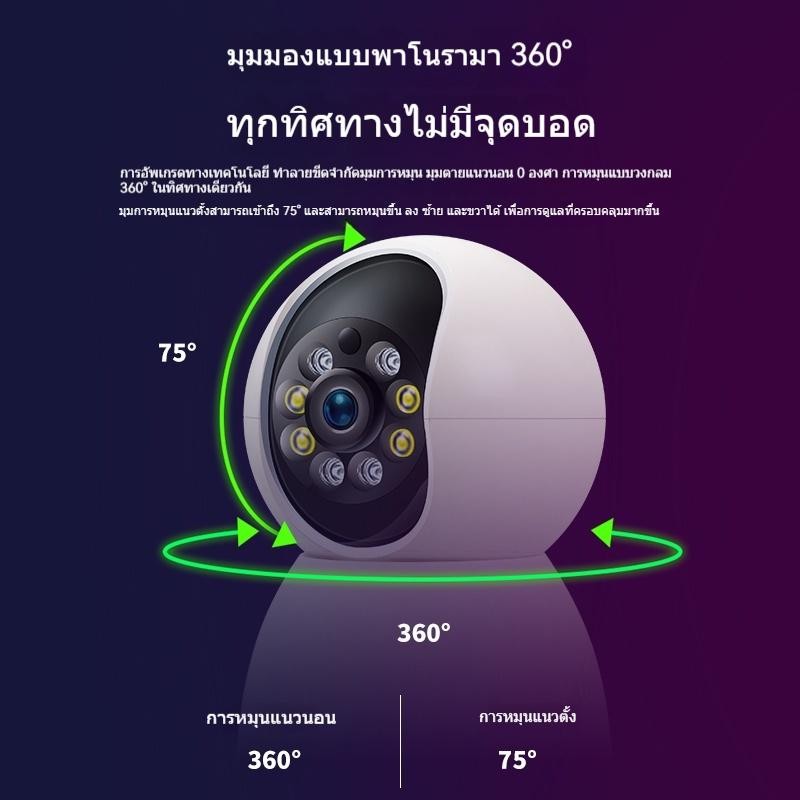 Eseecloud WIFI 360 องศาไร้จุดบอด เฝ้าระวังบ้าน มองเห็นกลางคืน HD ในร่ม โทรศัพท์มือถือสามารถโทรออกระยะไกลได้ กล้องวงจรปิด