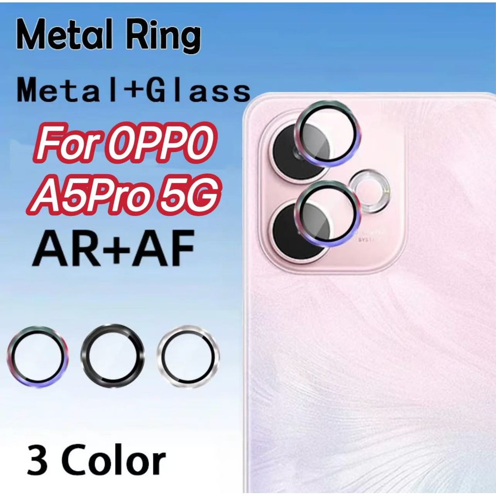 ฟิล์มกล้อง For OPPO A5Pro Reno15 Reno15F Reno15Pro Reno15Promax ฟิล์มกล้องวงแหวนกล้องขอบเป็นโลหะโลหะอลุมเนยม iRon Ring