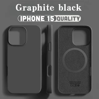 สีทึบซิลิโคนเหลวแม่เหล็กชาร์จกรณีโทรศัพท์สําหรับ ไอโฟน 17 13 14 15 16 มือโปร สูงสุด บวก นุ่มในตัวสักหลาดปกหลังผิวรู้สึกปลอกกันกระแท