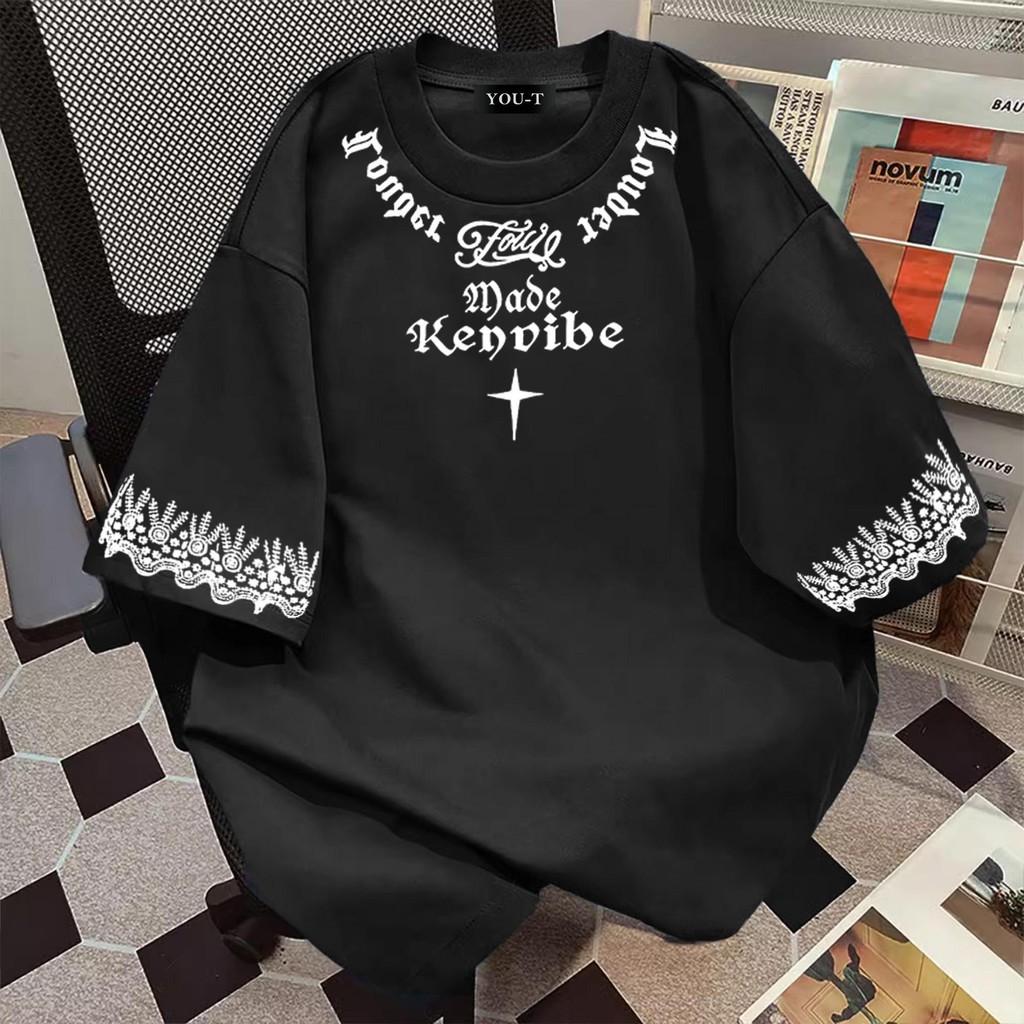 Basi💥 เสื้อผู้ชาย เสื้อยืด oversize สตรีท เกรดพรีเมียม โคตรนุ่ม เสื้อคอตตอน100% ไม่หดตัวลาย ลาย "KENDIBE"