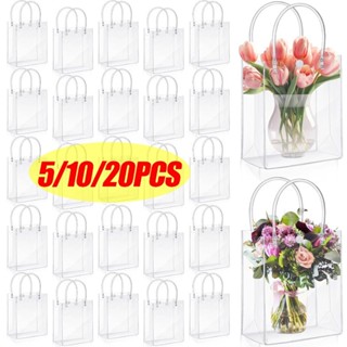 5/10/20ชิ้นใสพีวีซีถุงของขวัญที่มีการจัดการ-กันน้ํานํามาใช้ใ…