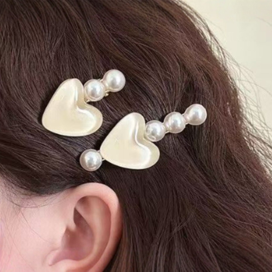 [กิ๊บติดผมไข่มุกเจ้าหญิงเงือก] ภาษาฝรั่งเศสคําคลื่นแสงรักหน้าม้าคลิป อิน ซอก เครื่องประดับผม