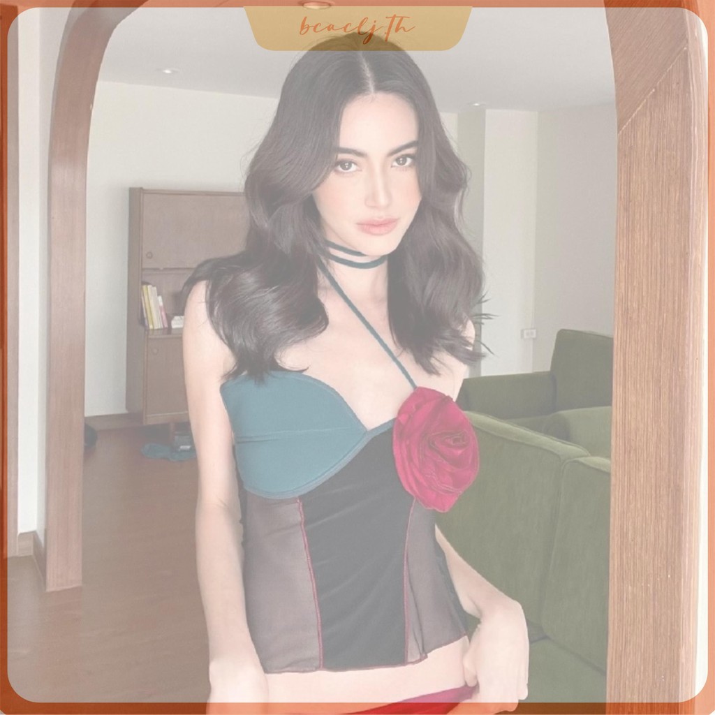 Hannie- เสื้อกล้าม เปิดหลัง ลายดอกไม้ สําหรับผู้หญิง