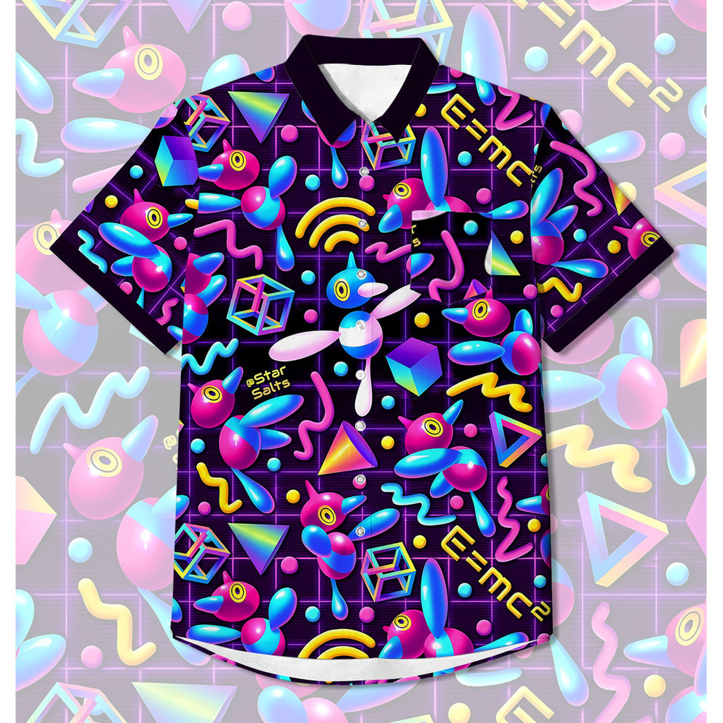 รูปแบบผลไม้และอาหารฤดูร้อนเสื้อขายดีโปเกมอนน่ารักเสื้อเย็นพิมพ์โปเกมอนที่สวยงามสัตว์รูปแบบเสื้อฮาวายกับกระเป๋า