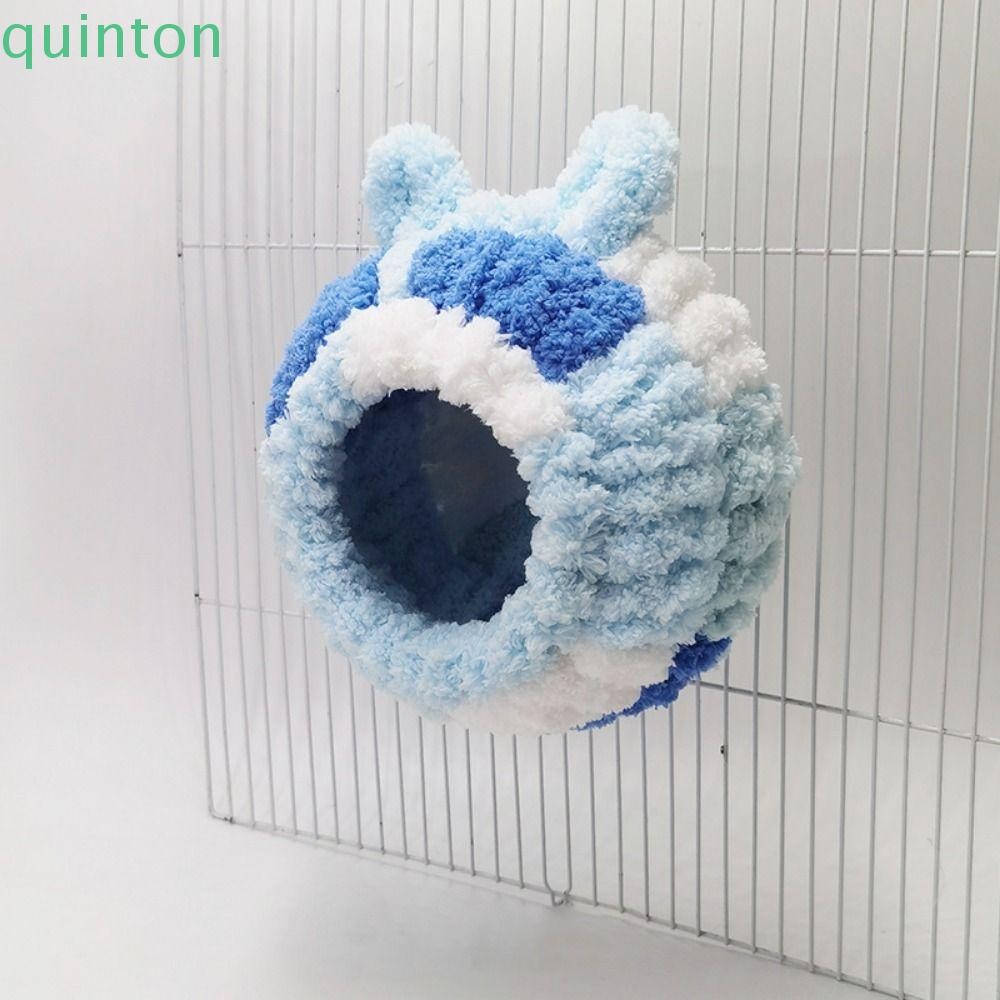 QUITON Warm Hamster Nest, Soft Warm Golden Bear รอบถ้ํา, Warm Bird Bed House สบายหนาทอมือหนูแฮมสเตอร์ Soft Bed House สําหรับนกแก้ว/กระรอก