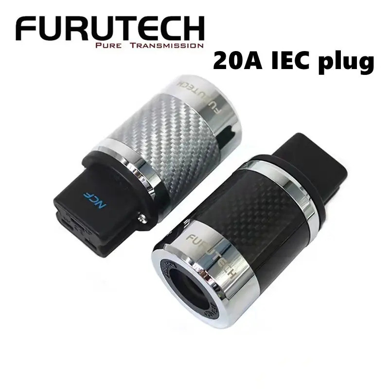 คุณภาพสูง FURUTECH FI-52(R) NCF คาร์บอนไฟเบอร์ชุบ 20A Power socket IEC HiFi English pin socket