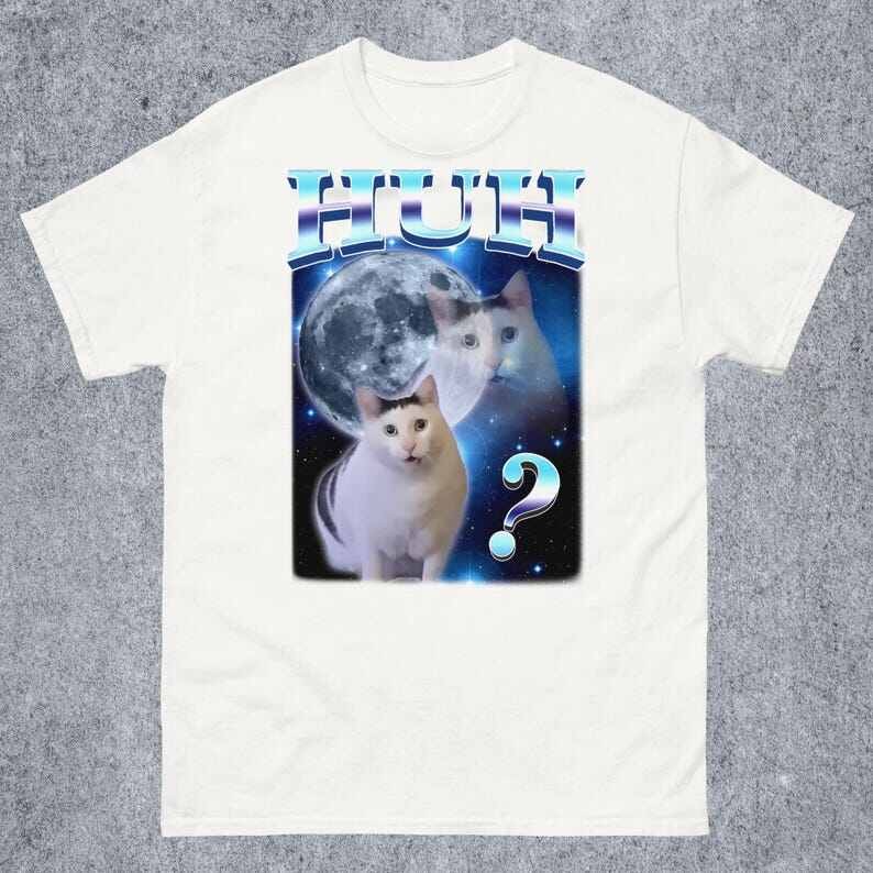 ตลก Dank Cat Meme Tee เสื้อของขวัญผู้หญิงและชายเสื้อน่าเกลียด Unhinged เสื้อยืด Goofy Ahh แมวเสื้อผ้