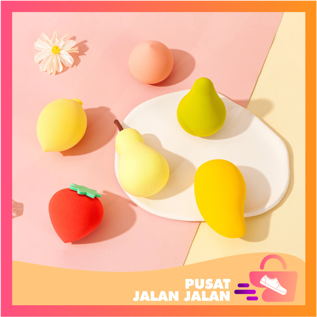 PJJ - F6559 Beauty Blender Fruit Sponge / Fruit Motif Blender Sponge / Cute Soft Makeup Puff / Uniqu