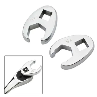 QUIBLO 10 ชิ้น/เซ็ต Crowfoot ประแจ,เหล็กคาร์บอน 3/8 นิ้วไดรฟ์ Open End Spanner, เมตริกเท้า 10-22 มม.ฮอร์นประแจสําหรับประแจแรงบิดชุดคีย์